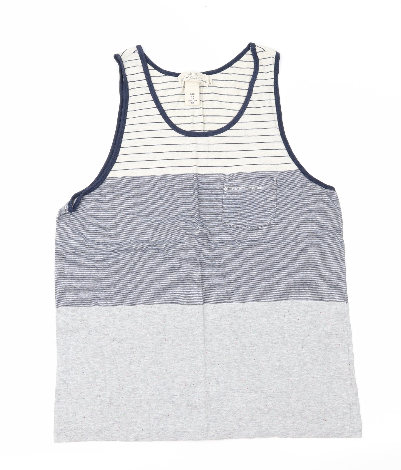 H&M Mens Blue Geometric   T-Shirt Size M