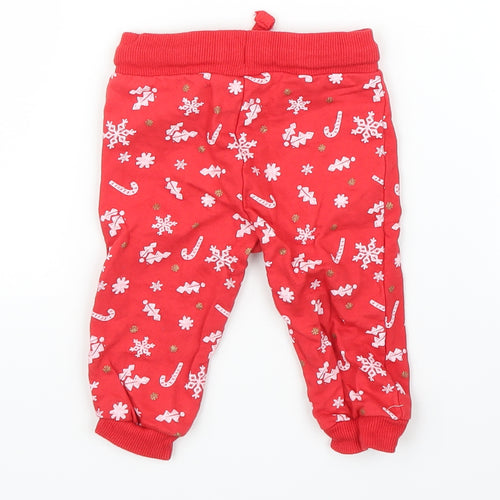Disney Baby Red   Capri Leggings Size 9 Months  - Christmas