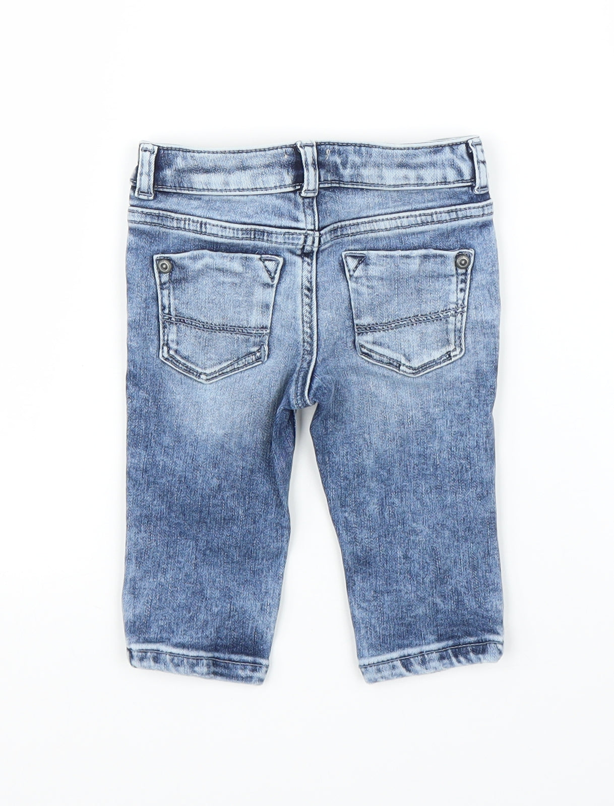 Nutmeg Boys Blue  Denim Cropped Jeans Size 3-6 Months