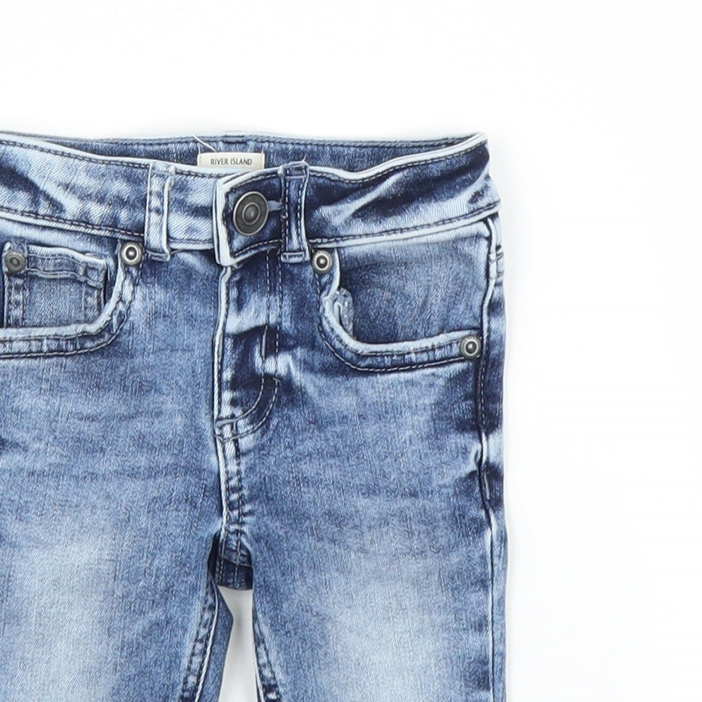 Nutmeg Boys Blue  Denim Cropped Jeans Size 3-6 Months