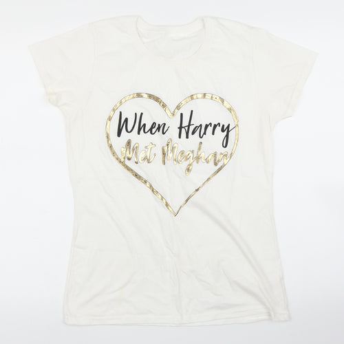 Preworn Womens White   Basic T-Shirt Size S
