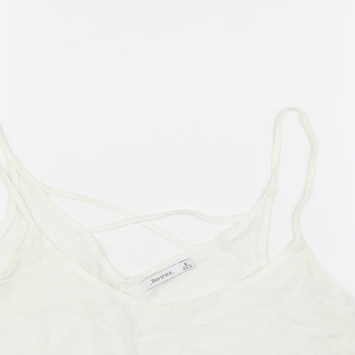Bershka Womens White   Camisole Blouse Size M