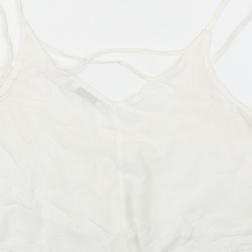 Bershka Womens White   Camisole Blouse Size M