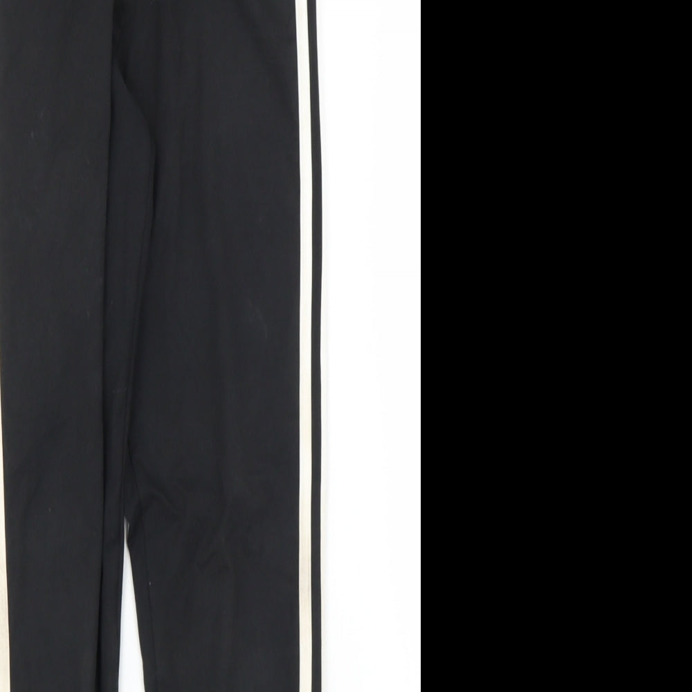 adidas Womens Black   Compression Leggings Size 8 L25 in