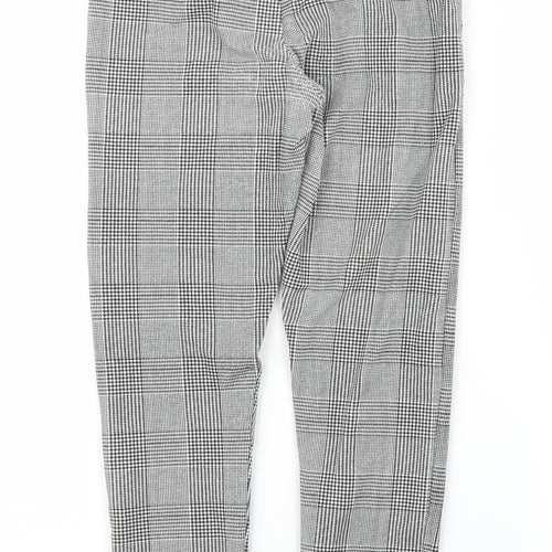 H&M Girls Grey Plaid  Capri Trousers Size 10-11 Years