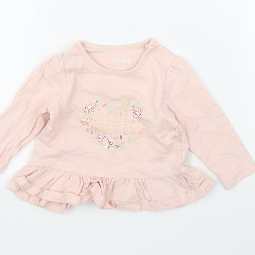 Nutmeg Girls Pink   Basic T-Shirt Size 6-9 Months