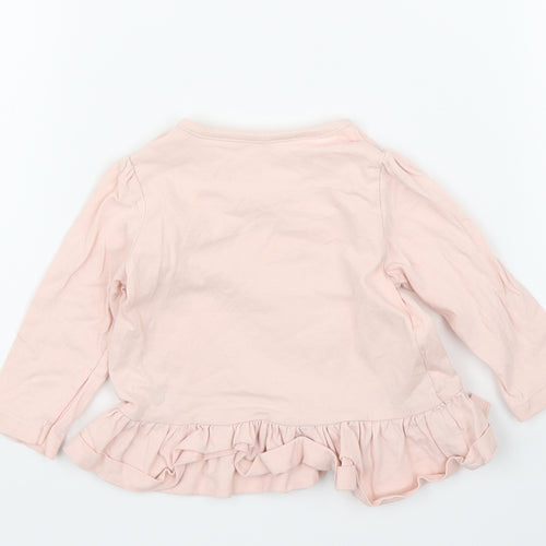 Nutmeg Girls Pink   Basic T-Shirt Size 6-9 Months
