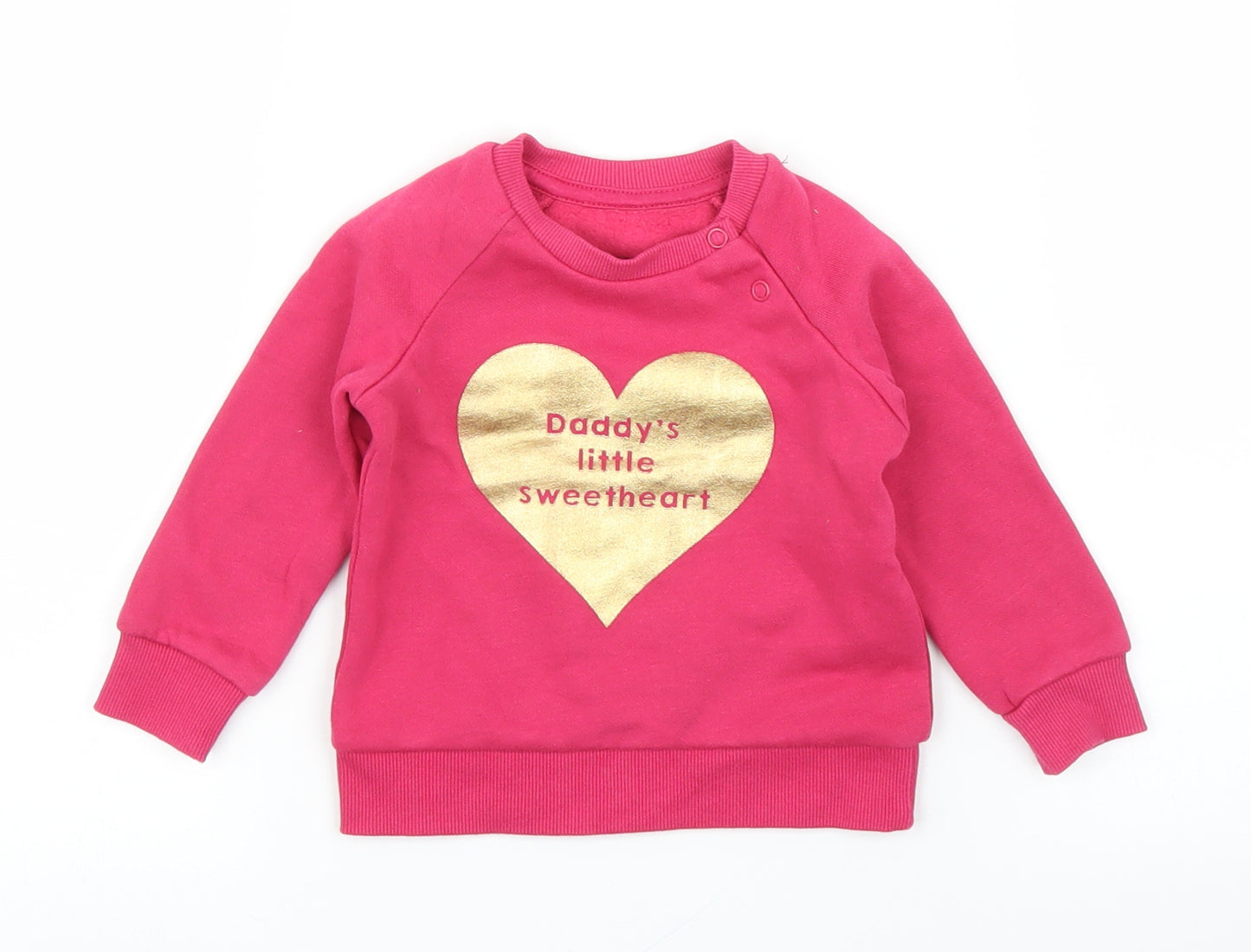 Primark Girls Pink   Pullover Jumper Size 6-9 Months