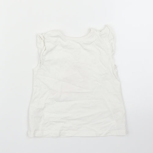 George Girls White   Basic T-Shirt Size 9-12 Months