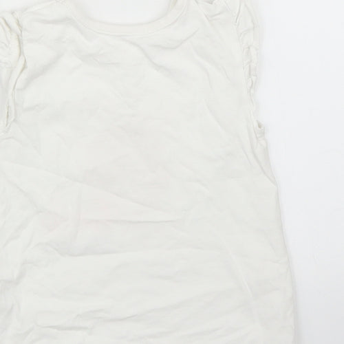 George Girls White   Basic T-Shirt Size 9-12 Months