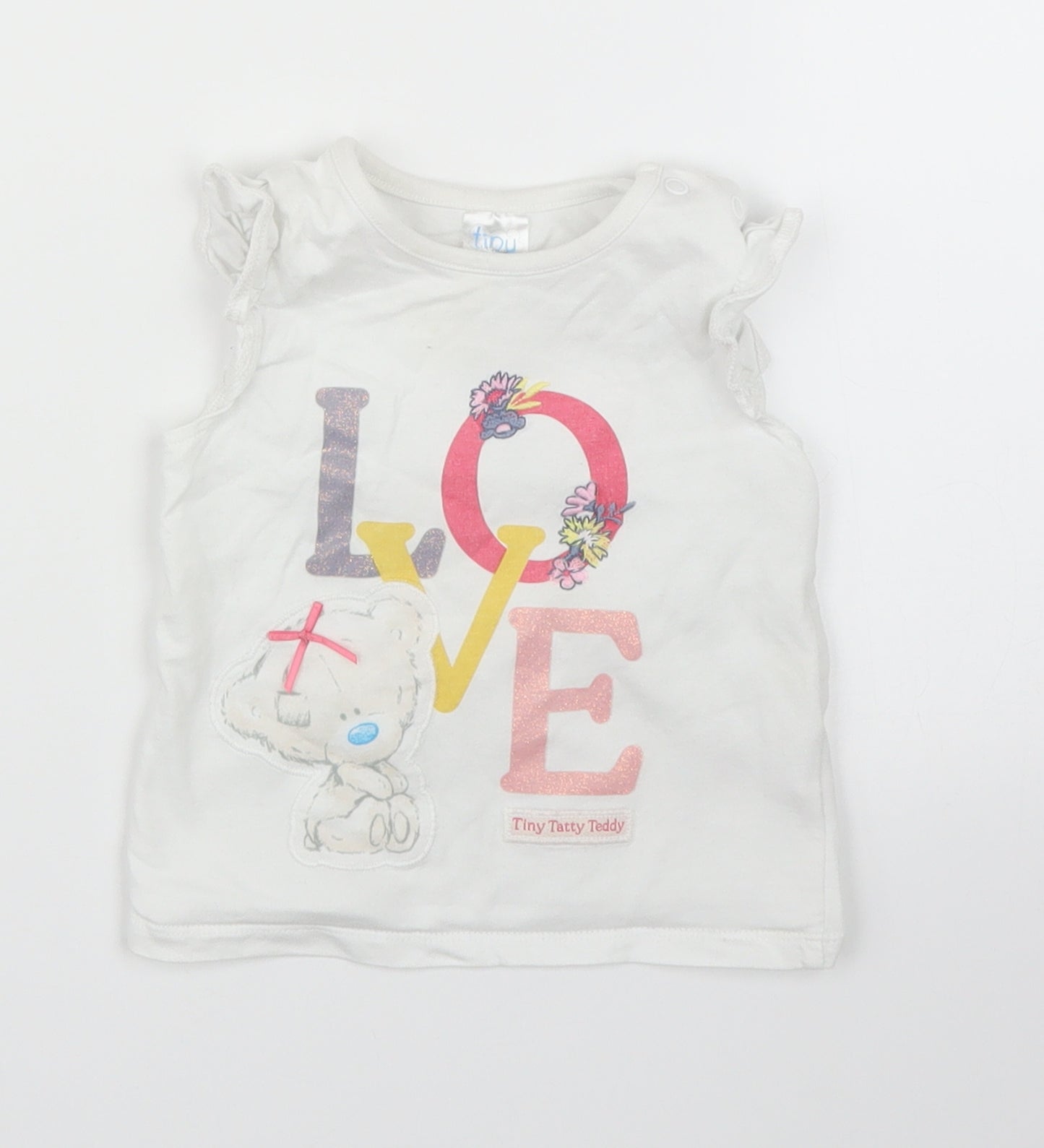 Me To You Girls White   Basic T-Shirt Size 9-12 Months