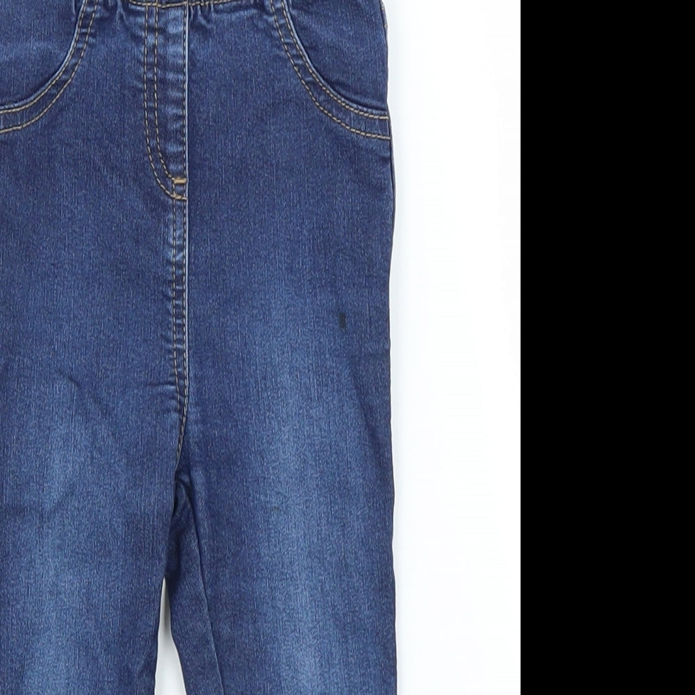 Matalan Girls Blue  Denim Capri Jeans Size 12-18 Months