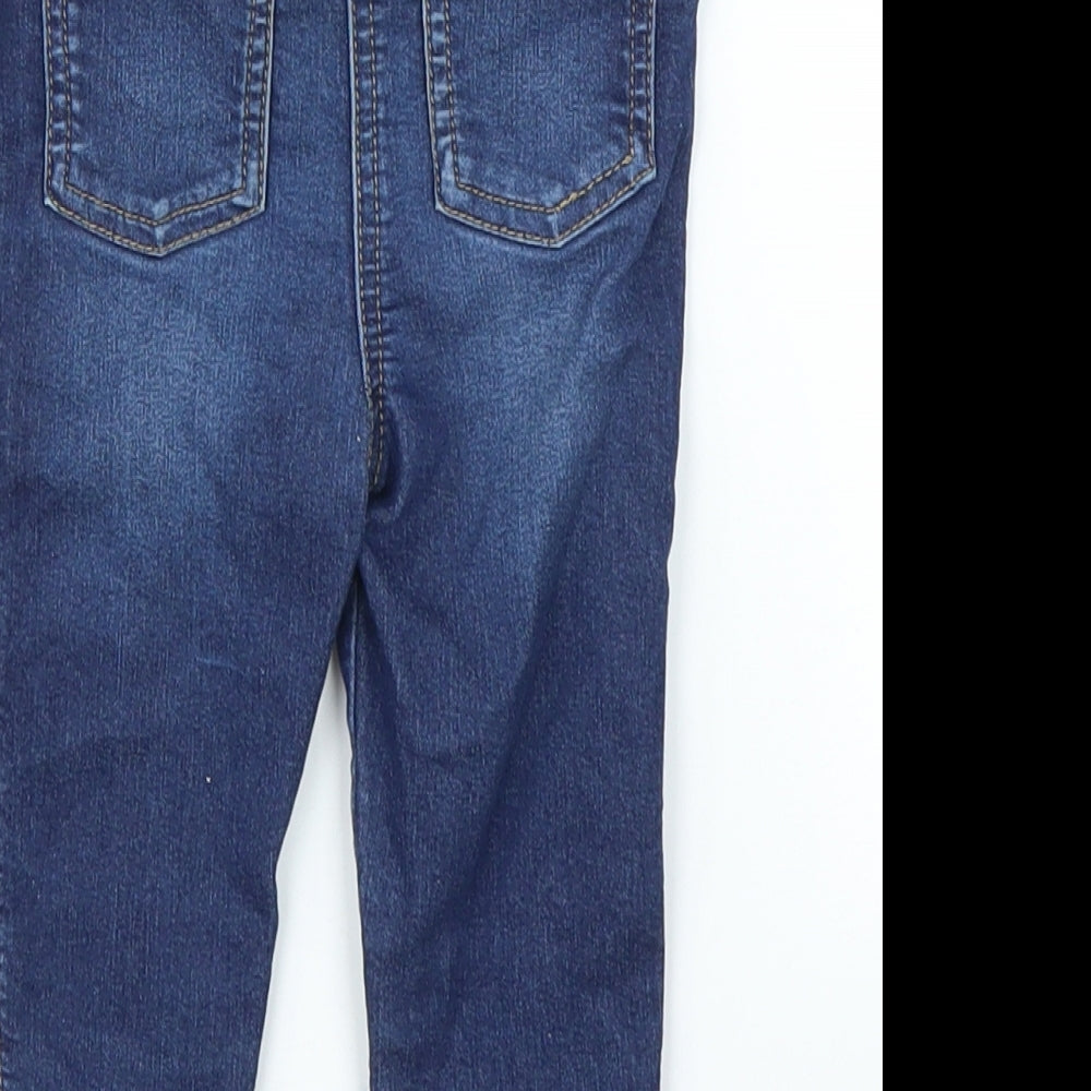 Matalan Girls Blue  Denim Capri Jeans Size 12-18 Months