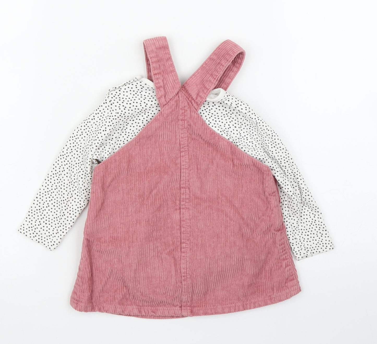 NEXT Girls Pink  Corduroy A-Line  Size 6-9 Months  - Babygrow Dress