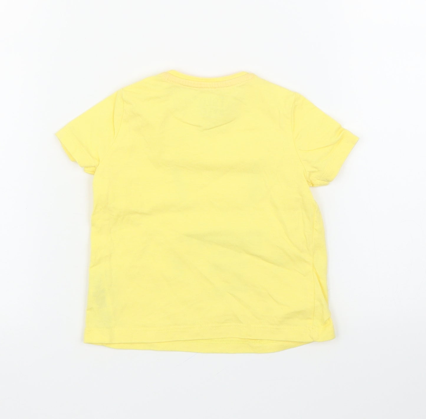 Fred & Flo Girls Yellow   Basic T-Shirt Size 6-9 Months