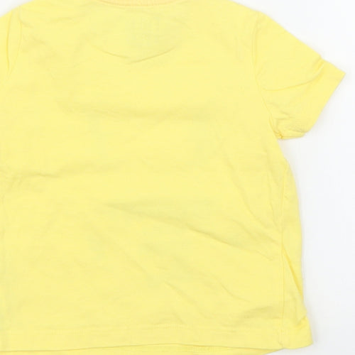 Fred & Flo Girls Yellow   Basic T-Shirt Size 6-9 Months