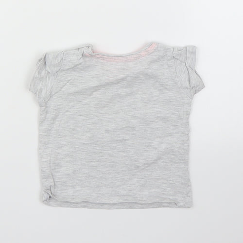 Primark Girls Grey   Basic T-Shirt Size 6-9 Months