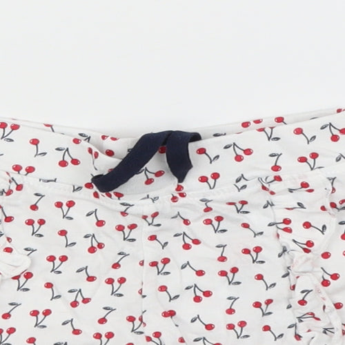 Primark Girls White   Capri Leggings Size 9 Months  - Cherry, Shorts