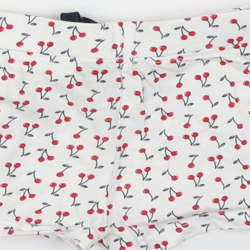 Primark Girls White   Capri Leggings Size 9 Months  - Cherry, Shorts