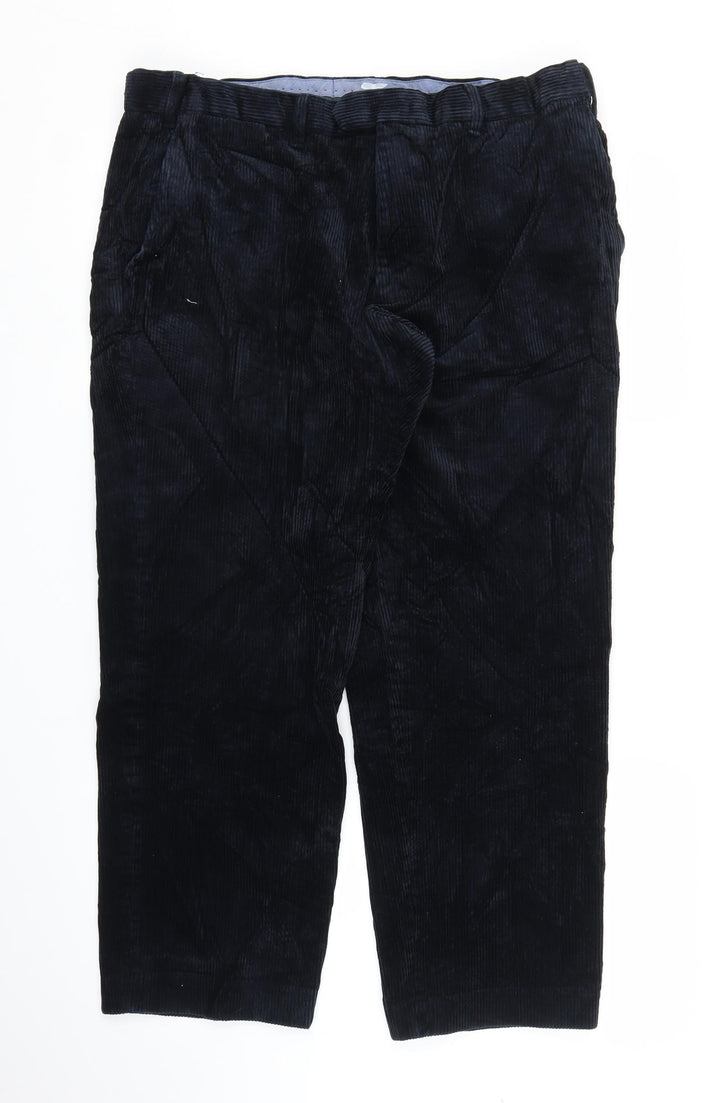 M&S Mens Blue Corduroy Cropped Jeans Size 34 in L22 in