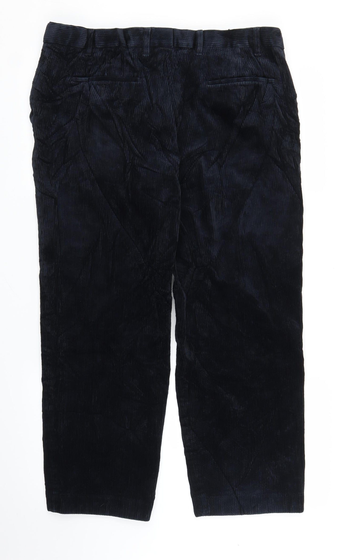 M&S Mens Blue  Corduroy Cropped Jeans Size 34 in L22 in