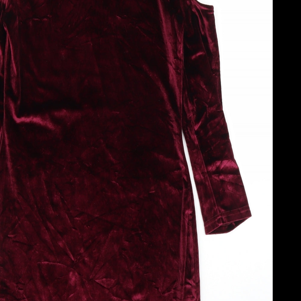 Parisian Womens Purple  Velvet Sheath  Size 12