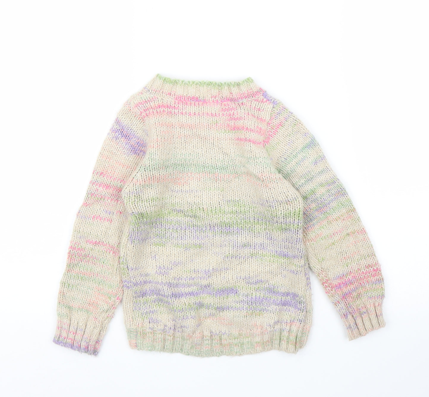 M&Co Girls Beige   Pullover Jumper Size 3-4 Years  - Love Heart