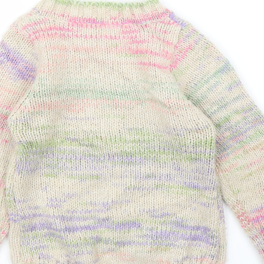 M&Co Girls Beige   Pullover Jumper Size 3-4 Years  - Love Heart