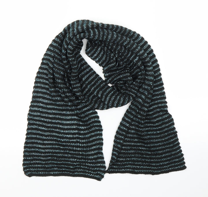 Preworn Unisex Blue Herringbone   Scarf