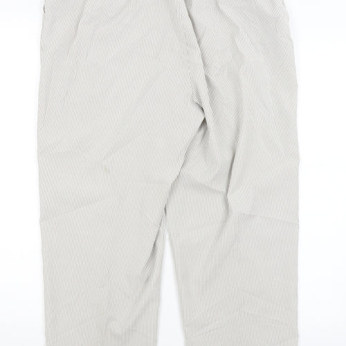 BM Womens Beige Striped  Trousers  Size 14 L25 in