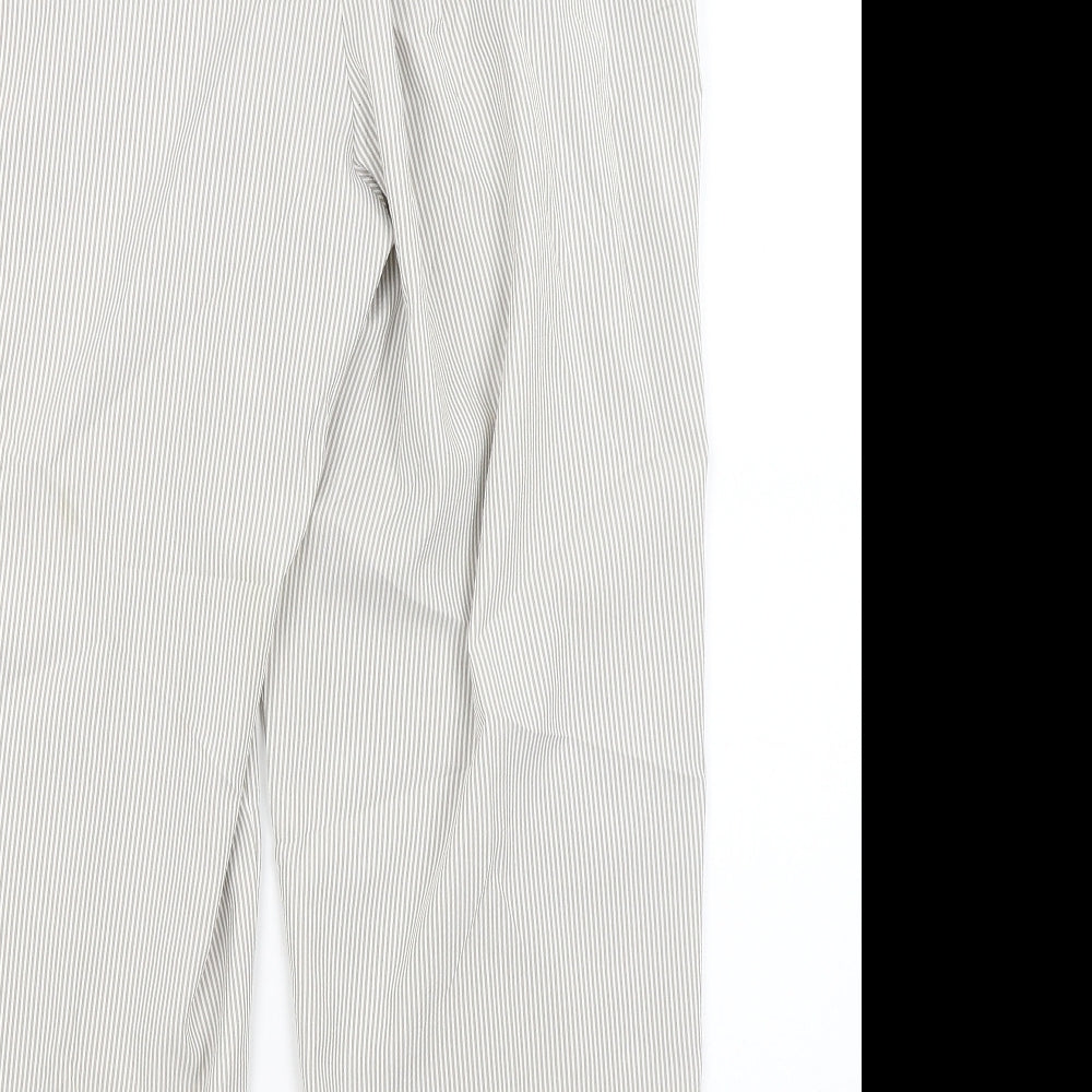 BM Womens Beige Striped  Trousers  Size 14 L25 in
