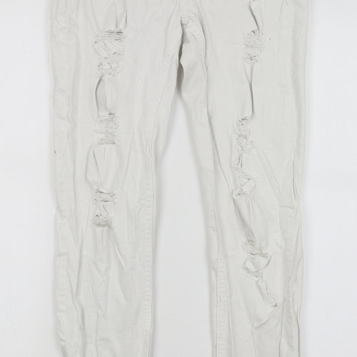 H&M Womens White   Skinny Jeans Size 12 L29 in
