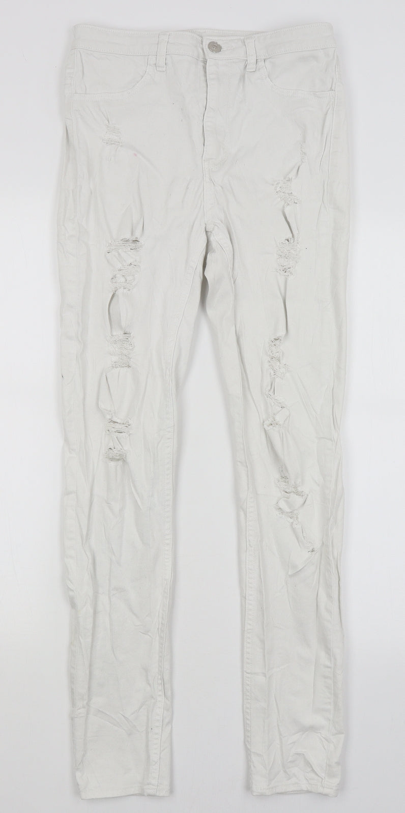 H&M Womens White   Skinny Jeans Size 12 L29 in
