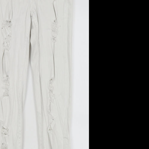 H&M Womens White   Skinny Jeans Size 12 L29 in