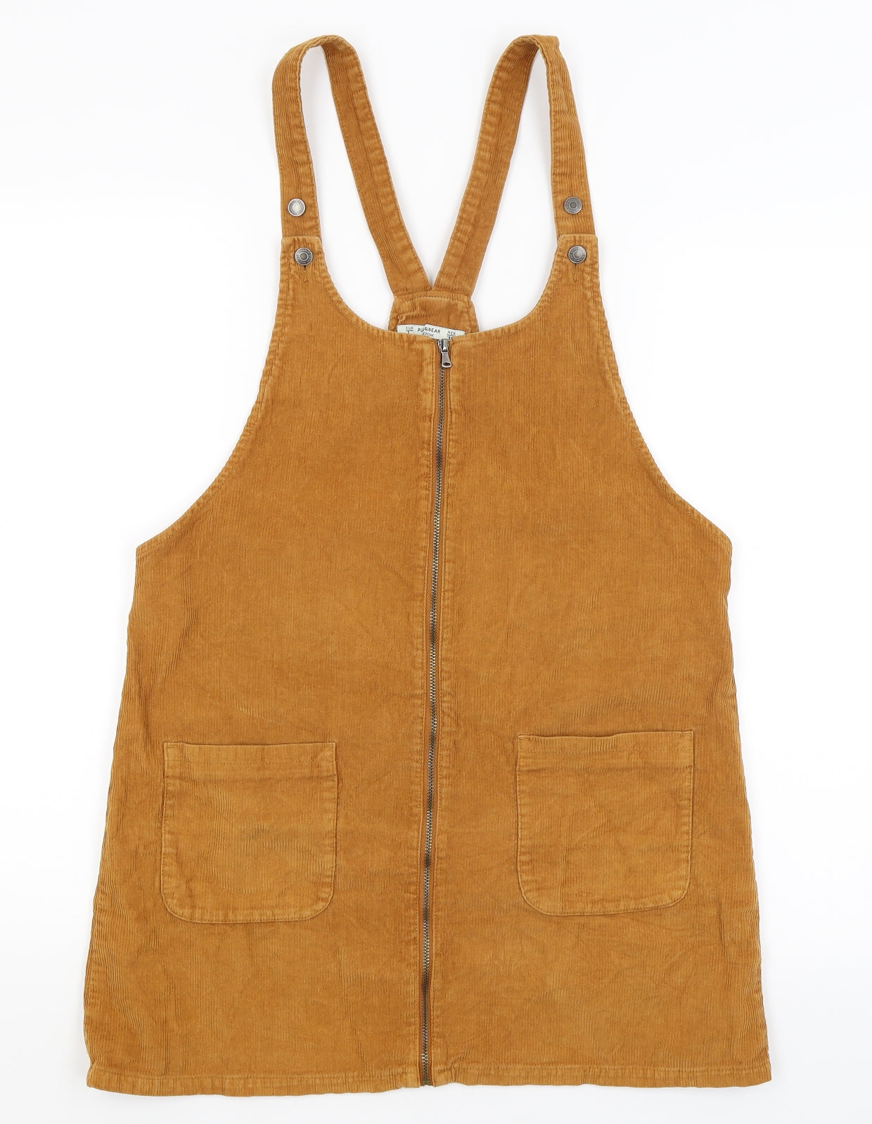 Pull & Bear Womens Orange   Pinafore/Dungaree Dress  Size L