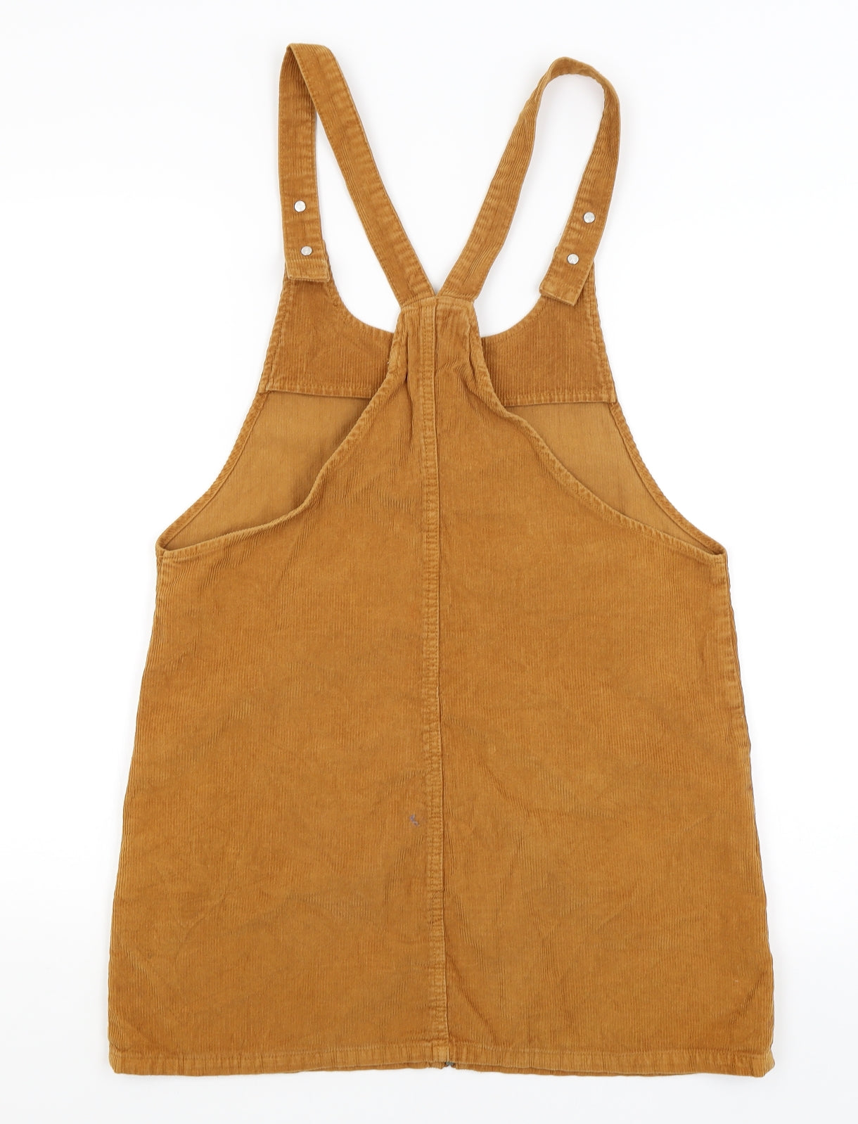 Pull & Bear Womens Orange   Pinafore/Dungaree Dress  Size L
