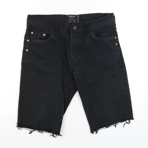 Officers Club Mens Black   Bermuda Shorts Size 32 in