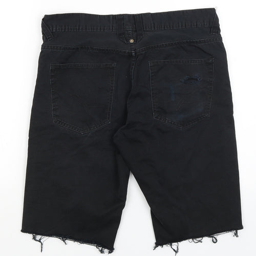 Officers Club Mens Black   Bermuda Shorts Size 32 in