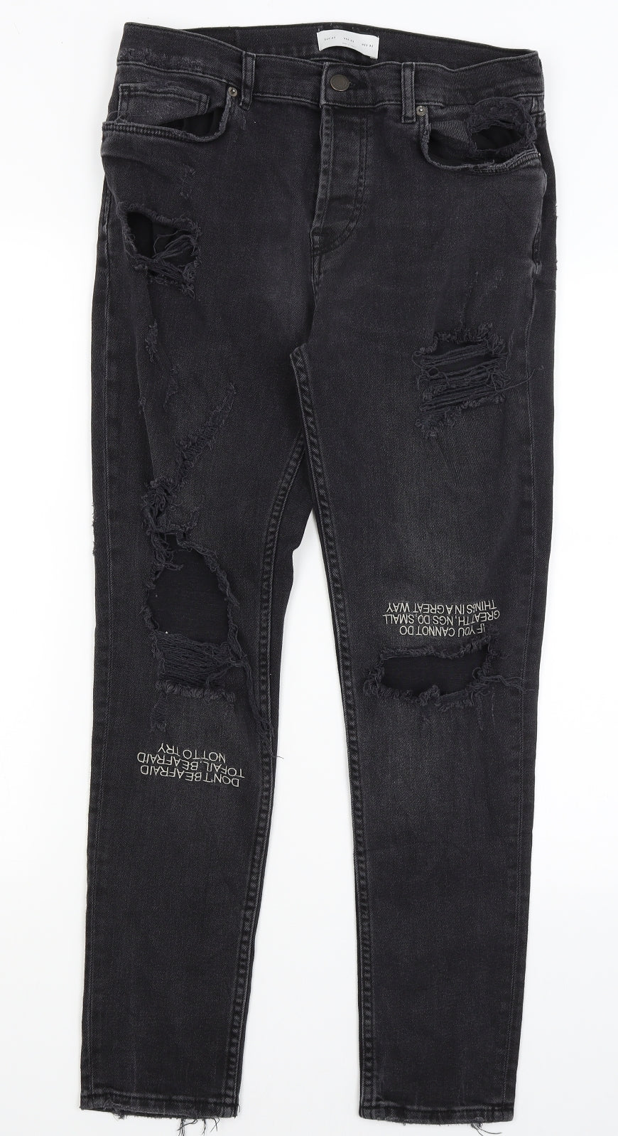 Zara Man Mens Black   Straight Jeans Size 32 in L28 in