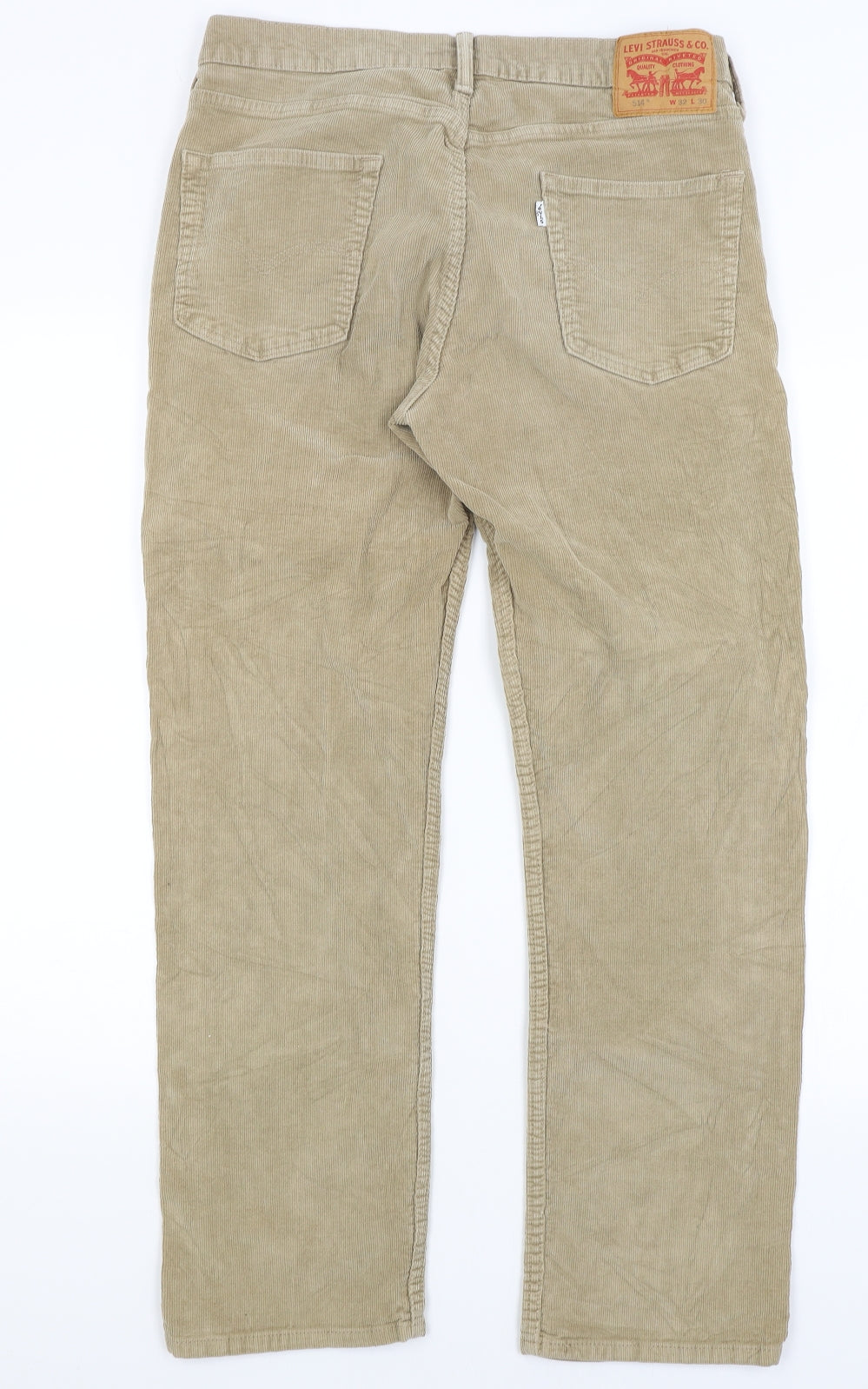 Levi Mens Beige   Straight Jeans Size 32 in L29 in