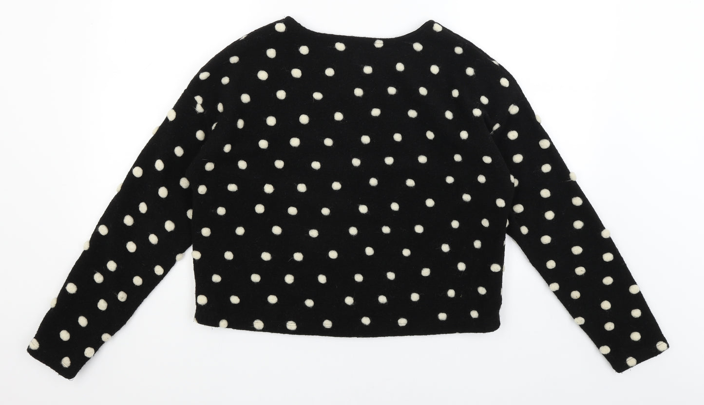 New Look Womens Black Polka Dot  Pullover Jumper Size S