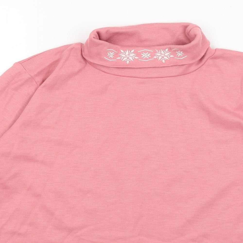Afibel Womens Pink   Basic T-Shirt Size 14