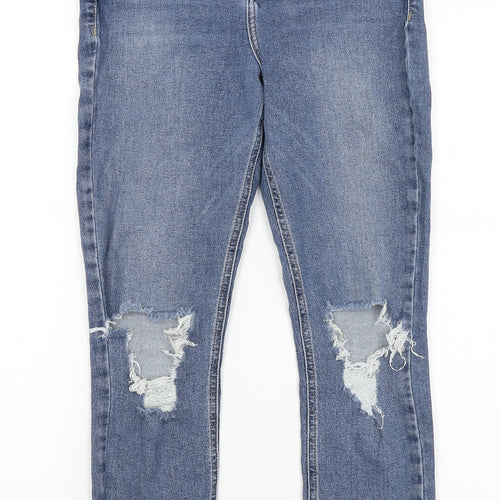Topshop Womens Blue   Tapered Jeans Size 30 in L27 in