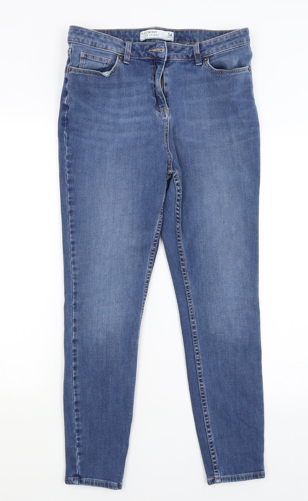 NEXT Womens Blue   Skinny Jeans Size 14 L27 in