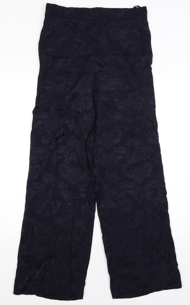 River Island Womens Blue Paisley Trousers Size 12 L30 in