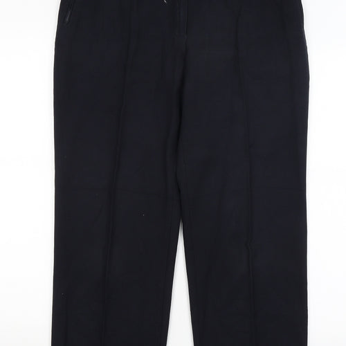 Preworn Womens Blue   Dress Pants Trousers Size 14 L28 in
