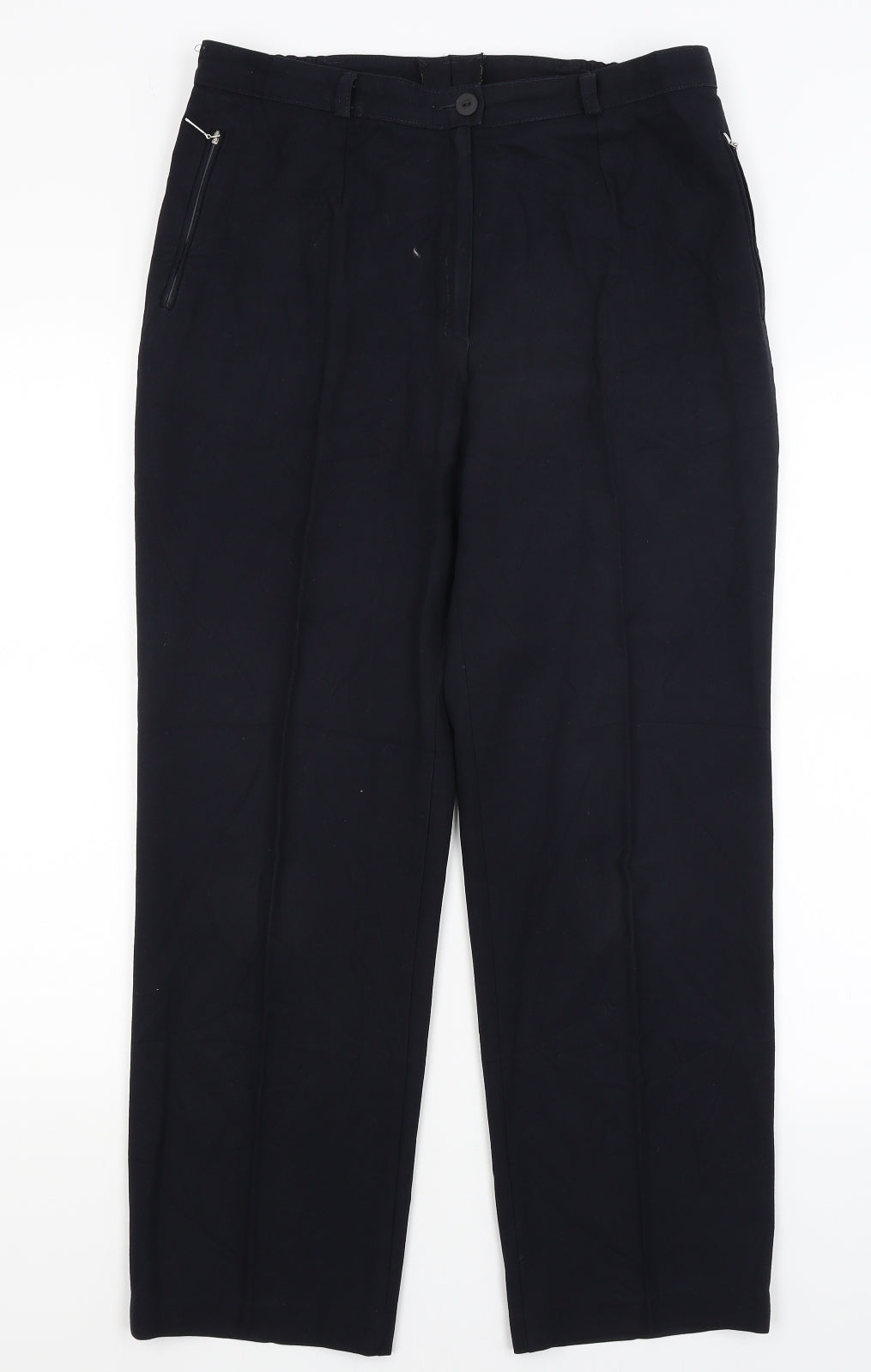 Preworn Womens Blue   Dress Pants Trousers Size 14 L28 in