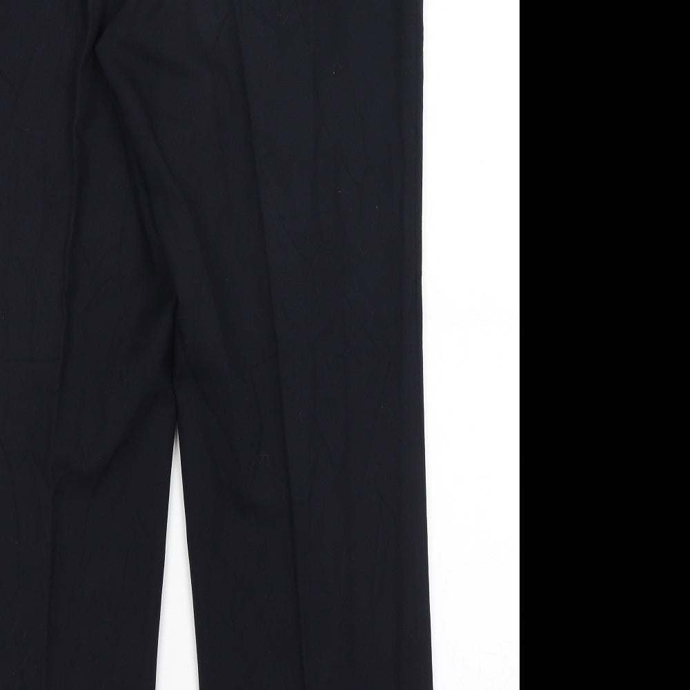 Preworn Womens Blue   Dress Pants Trousers Size 14 L28 in
