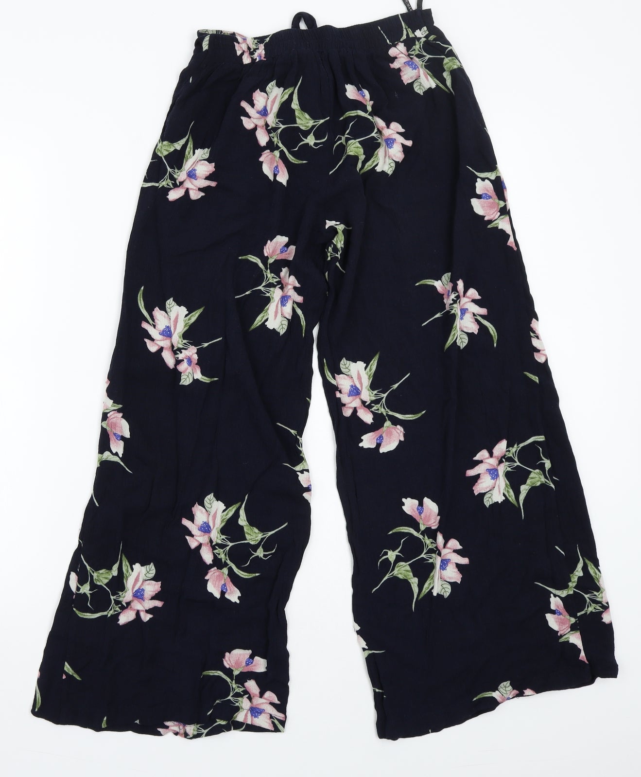 Primark Womens Blue Floral  Trousers  Size 10 L24 in