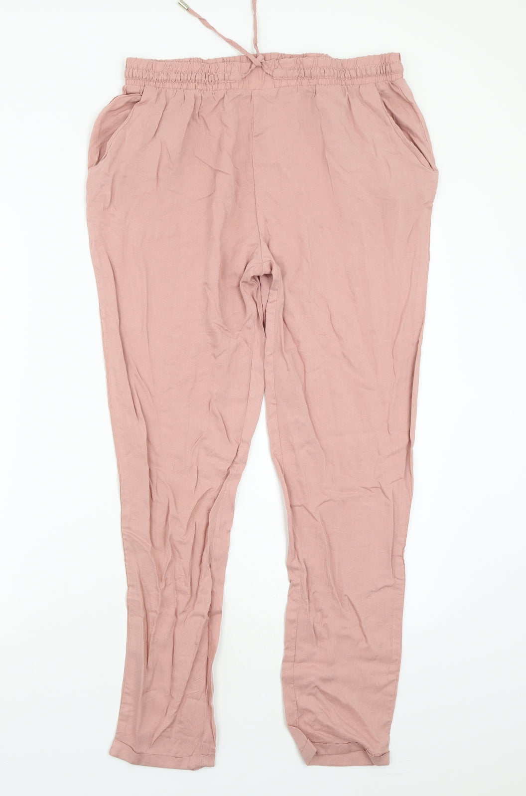 Boohoo Womens Pink   Trousers  Size 12 L26 in